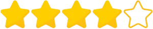 Four-star rating icon.