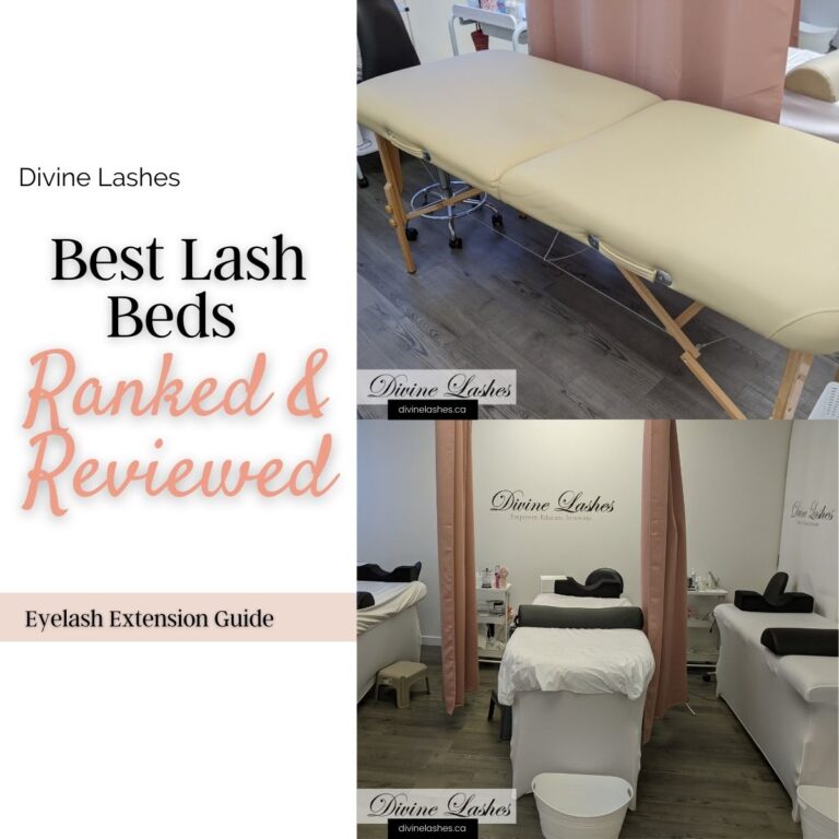 Best lash beds: Eyelash extension beds in a beauty salon.