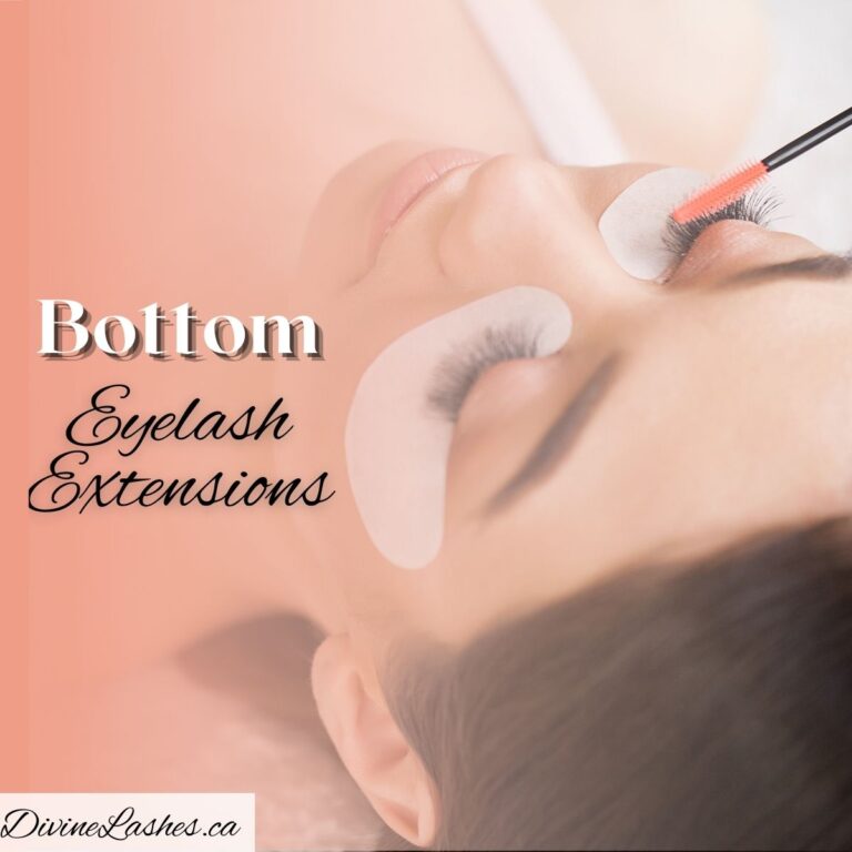 Bottom eyelash extensions after the appointment