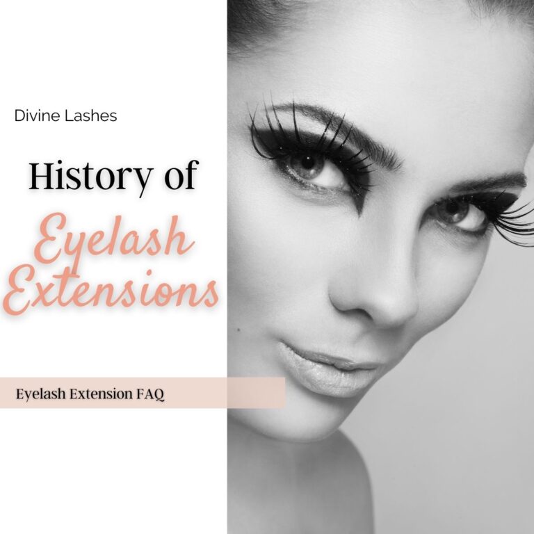 History of eyelash extensions: Woman with very long lashes