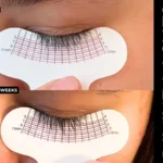 A before-and-after comparison collage showing the dramatic increase in lash length and density after consistent use of the peptide-rich serum.