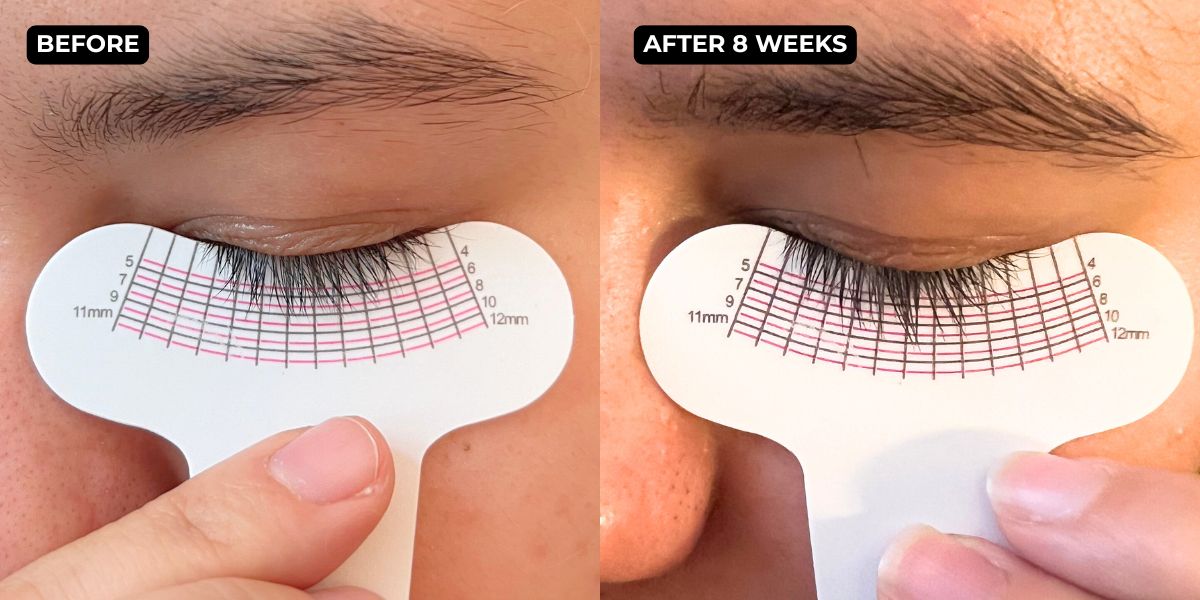 Lash serum before after 2